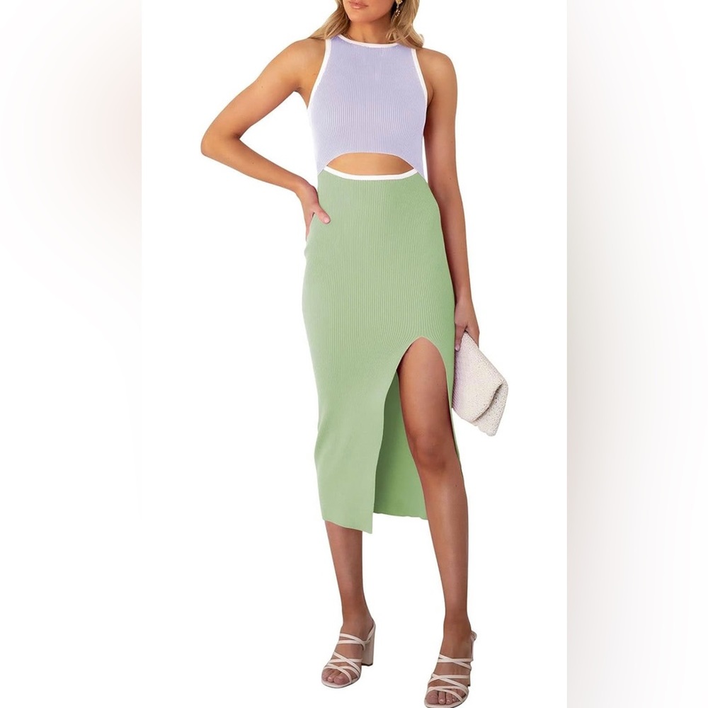 Ribbed Bodycon Midi Dress